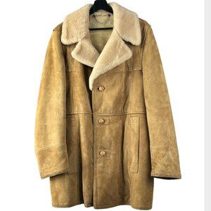 London Fog Beige Lambskin, Shearling Coat